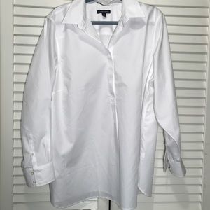 Land’s End Collared White Tunic/Shirt. Size 22W.